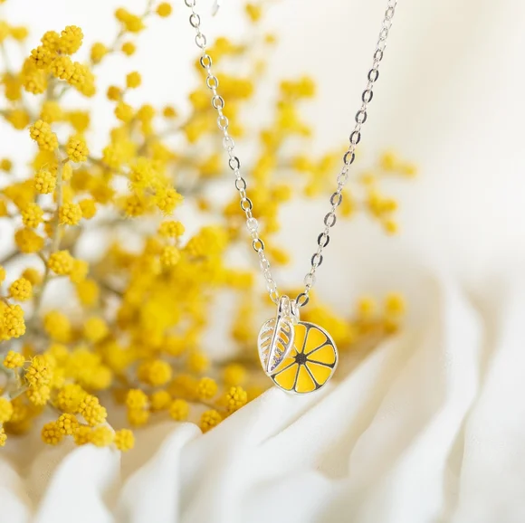 Summer Lemon Necklace (S925) - Only 1 left! - Picture 3 of 6